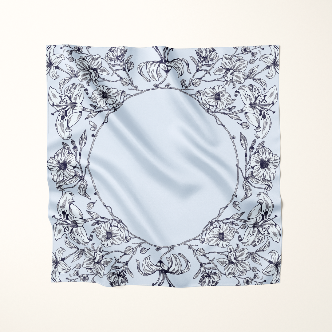 Serine Satin Printed Square