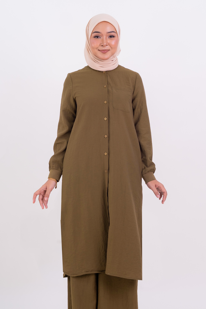Sienna Long Blouse Brown
