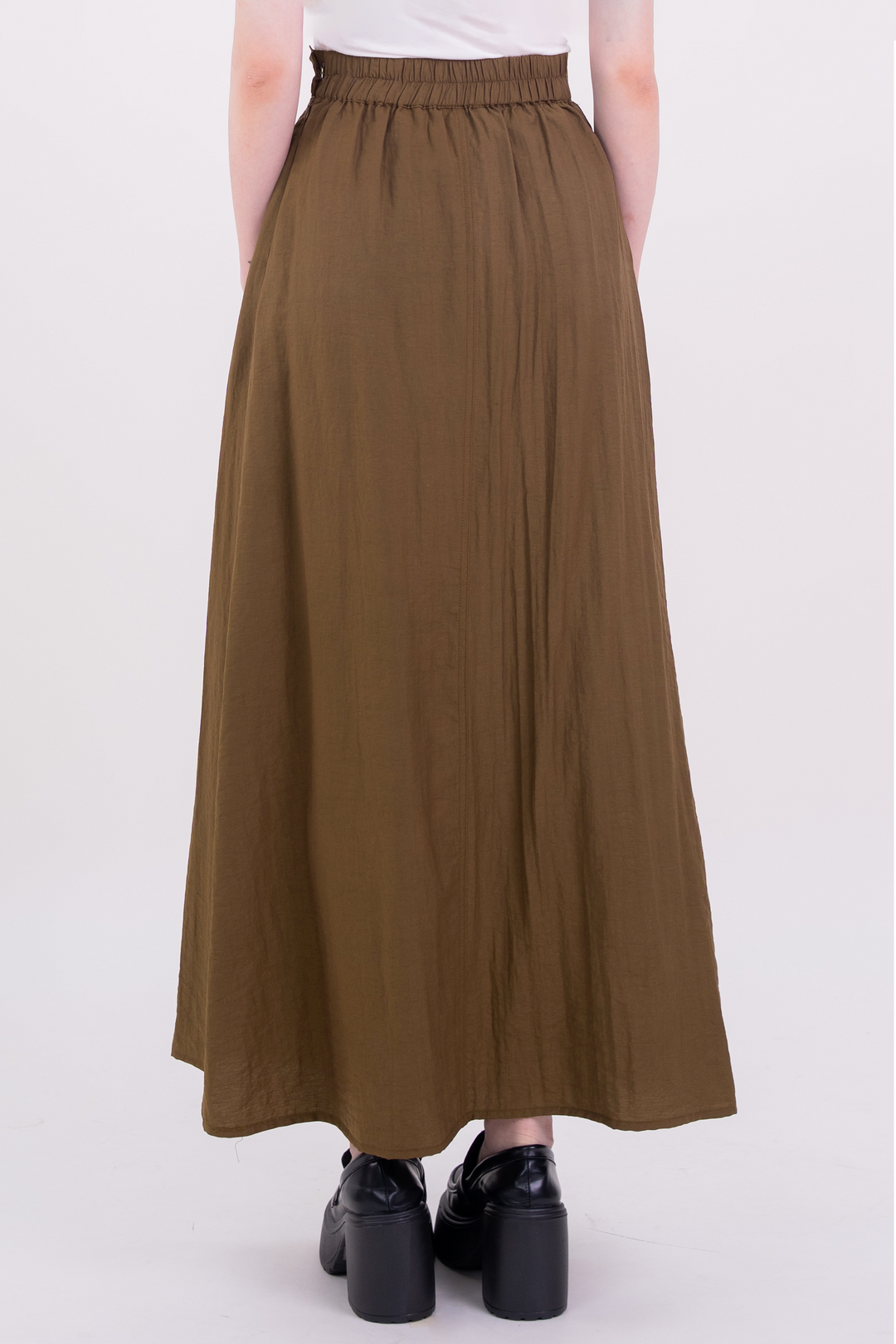 Sienna Semi-Pleated Skirt Brown