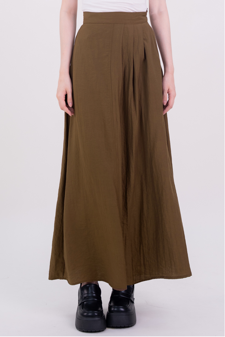 Sienna Semi-Pleated Skirt Brown