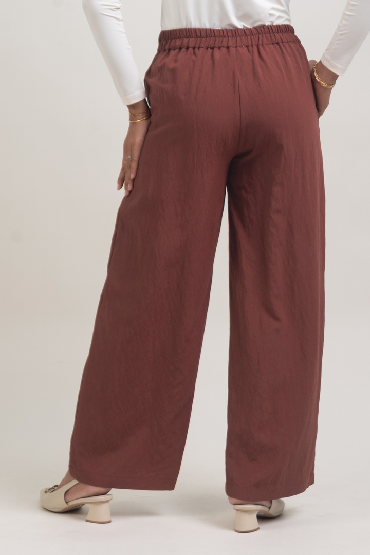 Lunara Cotton Pants Copper Brown