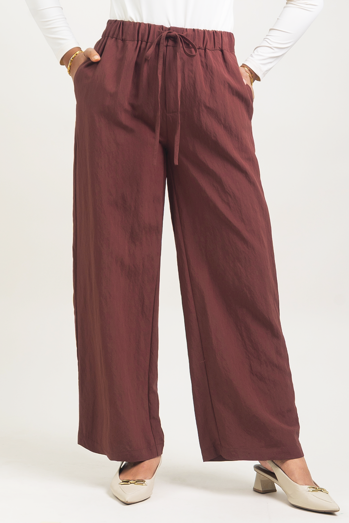 Lunara Cotton Pants Copper Brown