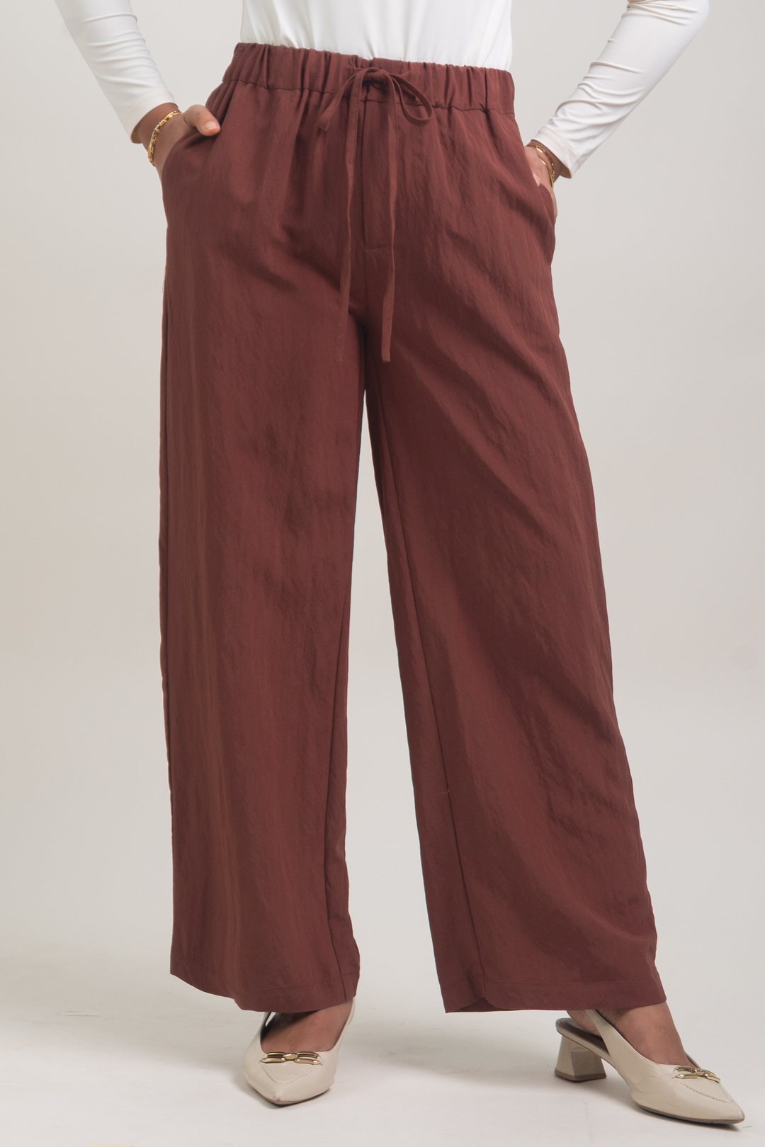 Lunara Cotton Pants Copper Brown