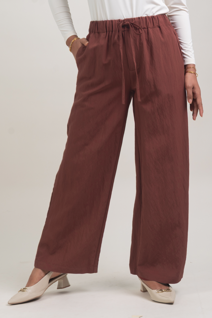 Lunara Cotton Pants Copper Brown