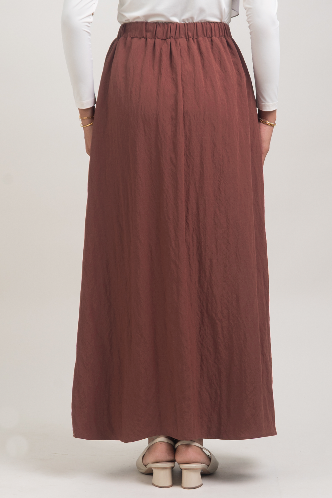 Lunara Cotton Skirt Copper Brown