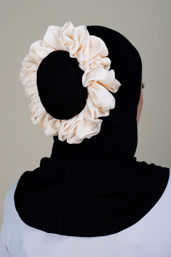 Plain Scrunchies Chiffon Cream