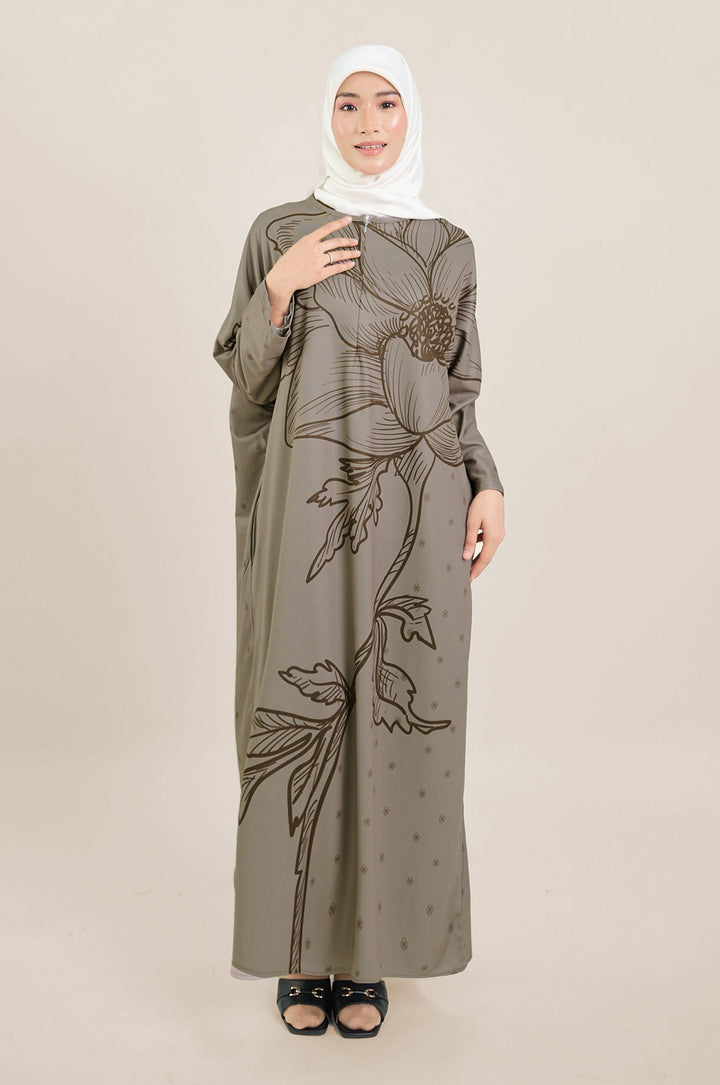Delisya Kaftan Brown