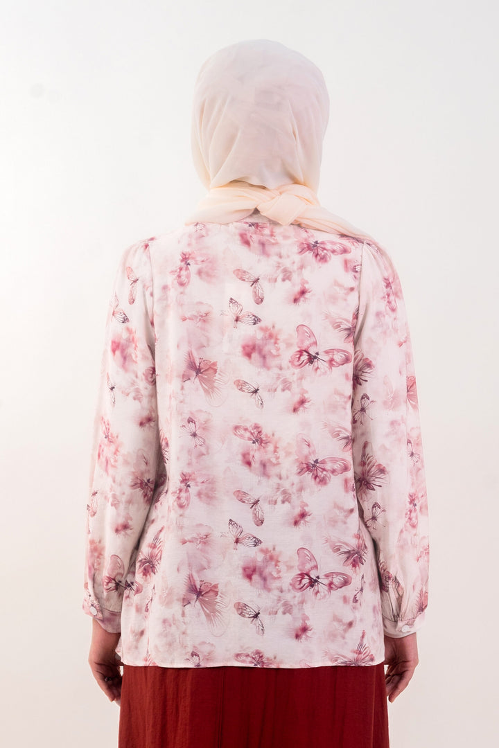 Diandra Printed Blouse Pink