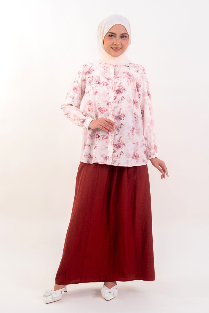 Diandra Printed Blouse Pink
