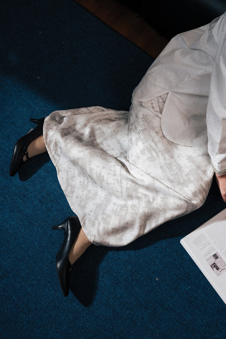 Elvina Printed Satin Skirt