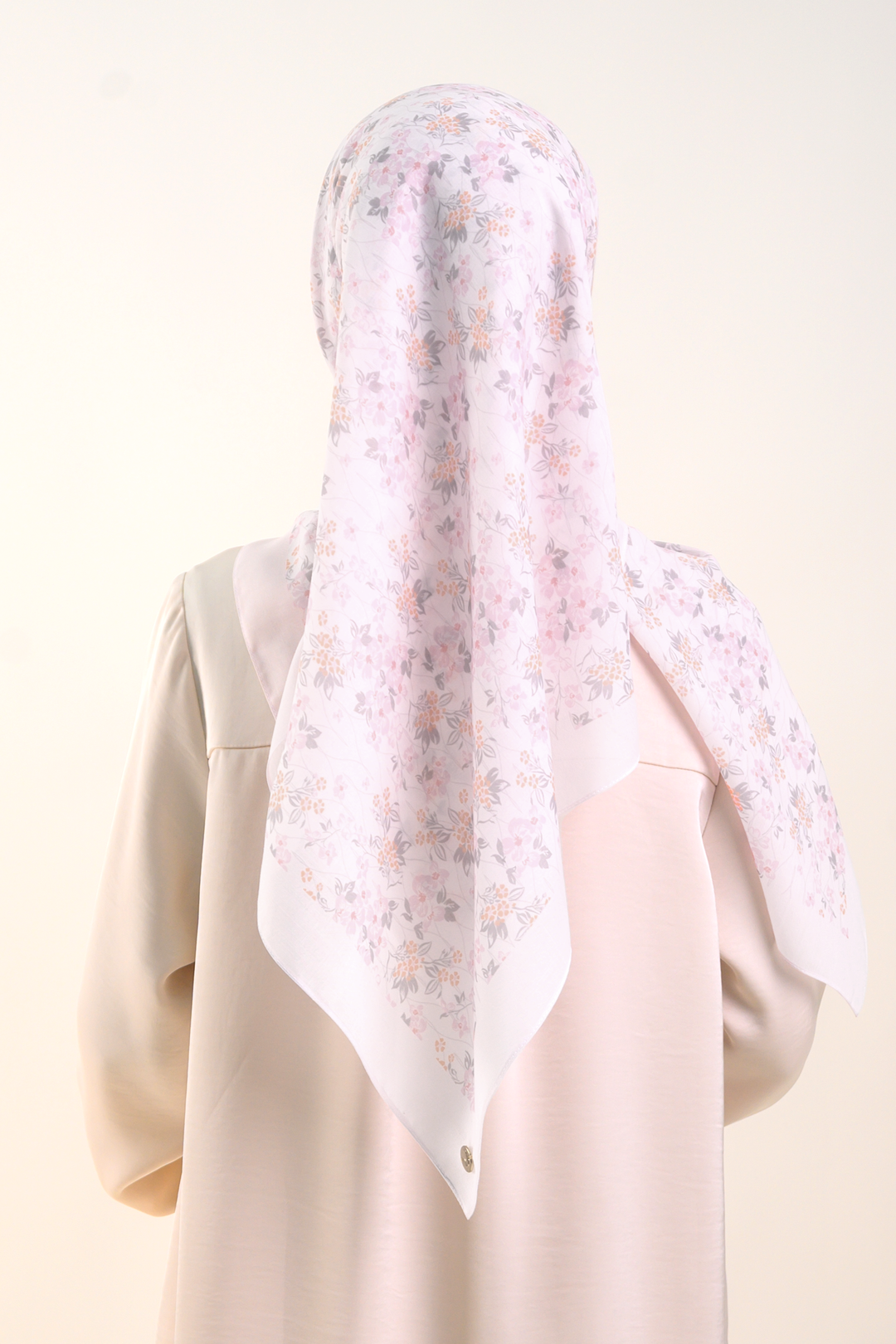 Farra Square Cotton Voile Soft Pink