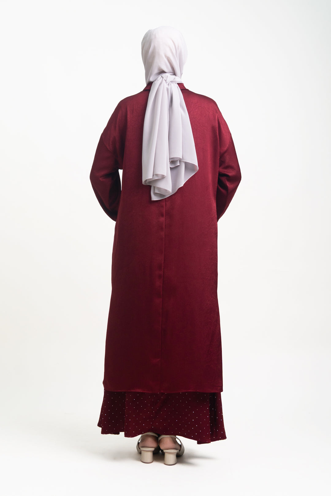 Florence Hand Crush Satin Burgundy