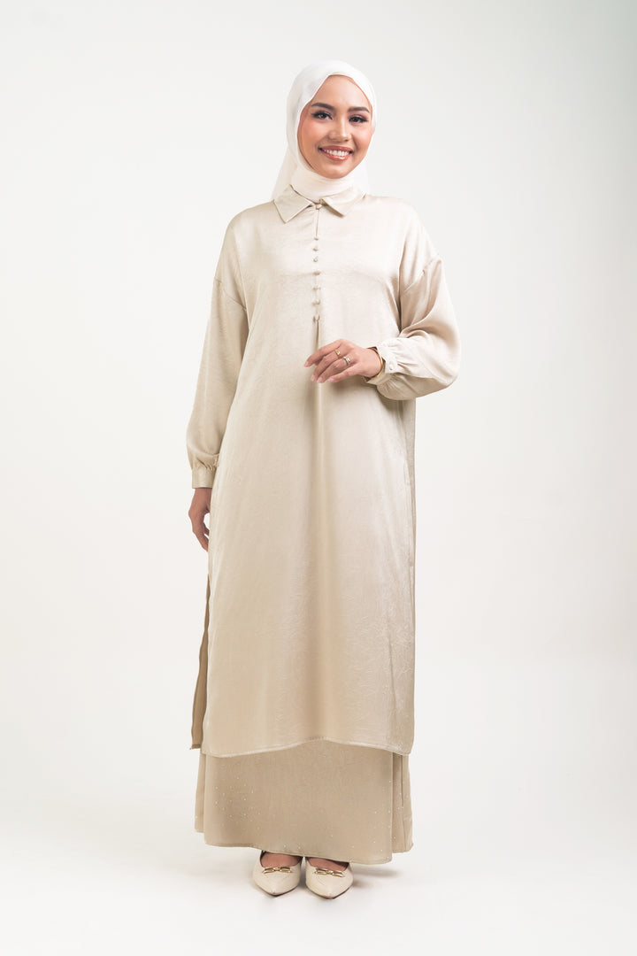 Florence Hand Crush Satin Latte