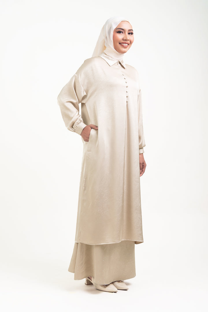 Florence Hand Crush Satin Latte