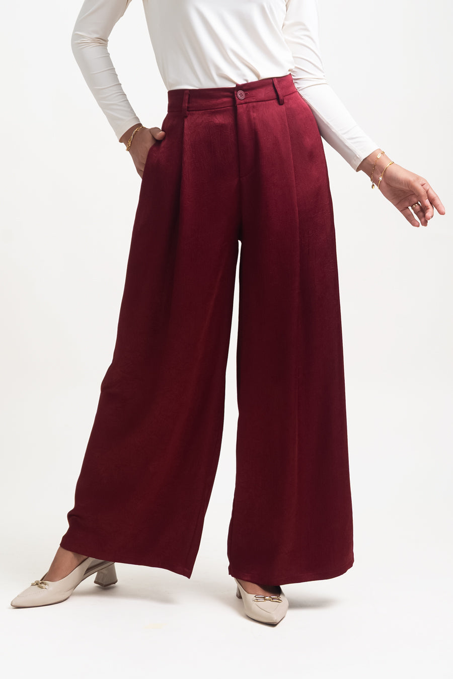 Florence Hand Crush Satin Pants