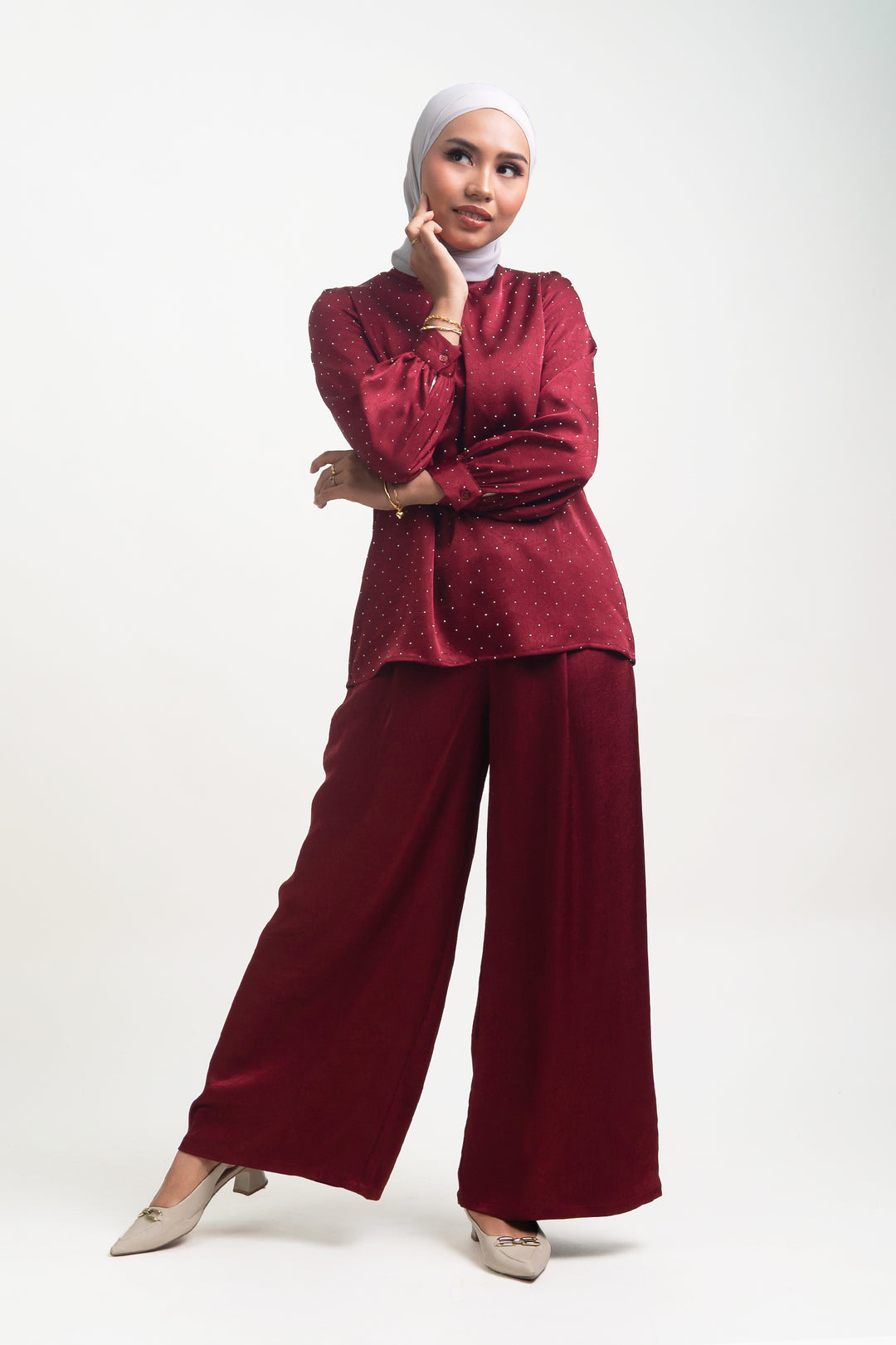 Florence Hand Crush Satin Pants