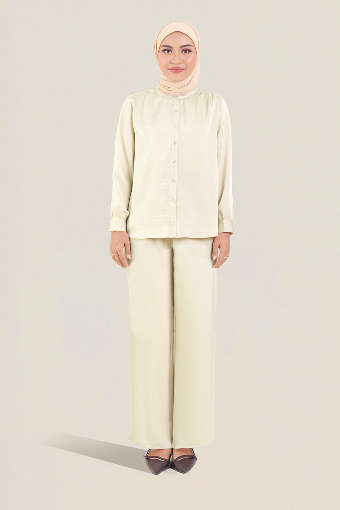 Stella Satin Pants Beige