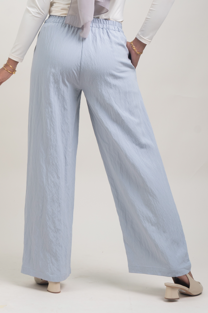 Lunara Cotton Pants Greyish Blue