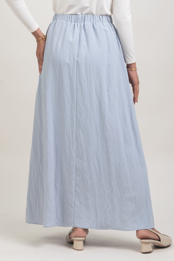 Lunara Cotton Skirt Greyish Blue