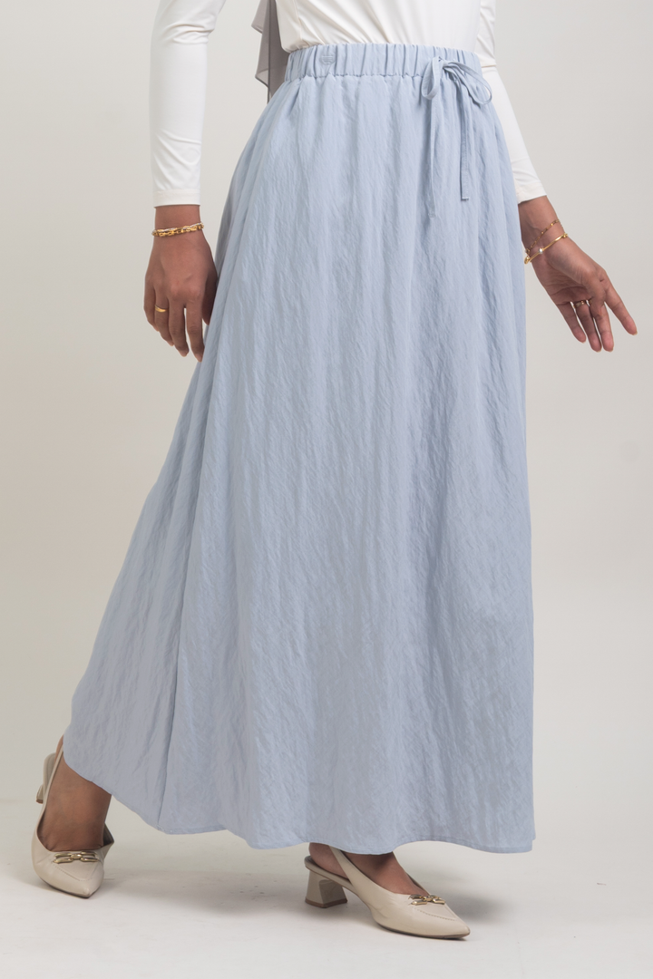 Lunara Cotton Skirt Greyish Blue