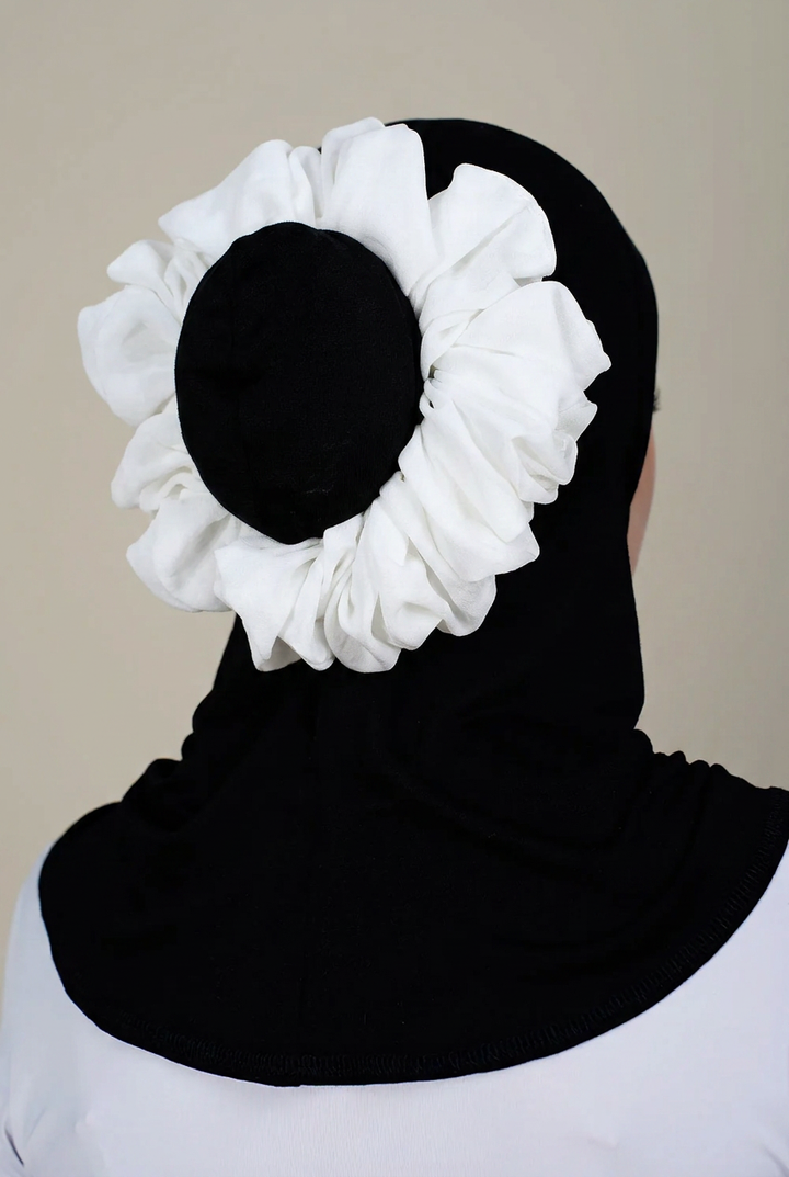Plain Korean Chiffon Scrunchies White