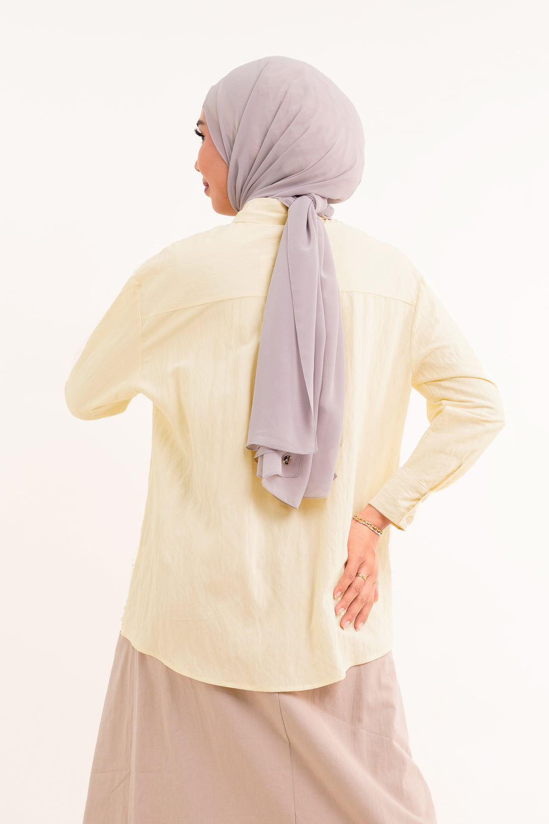 Giana Lace Cotton Blouse Yellow