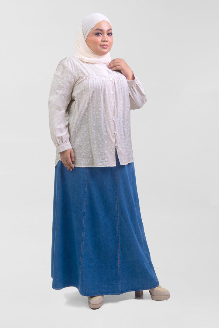 Ivy Plus Size Floral Printed Blouse Pastel Pink