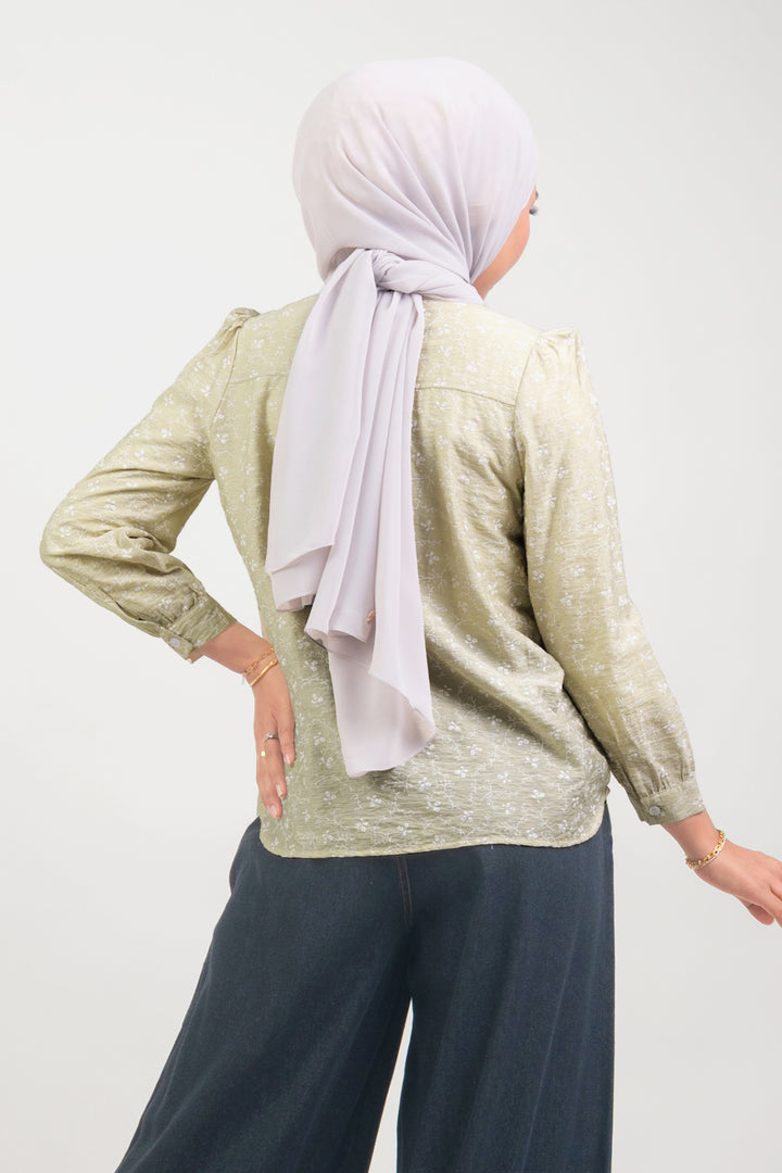 Ivy Floral Printed Blouse Beige