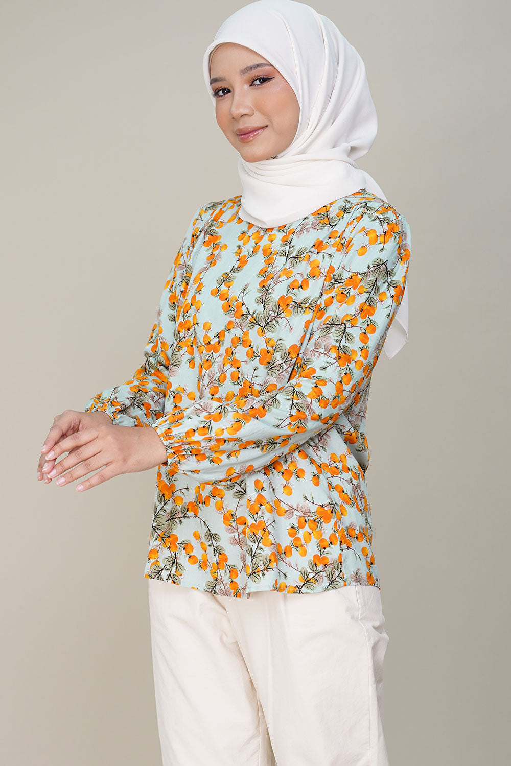Rayon D Printed Sea Green