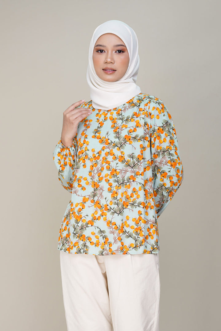 Rayon D Printed Sea Green
