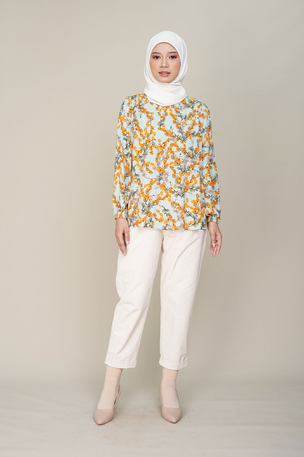 Rayon D Printed Sea Green