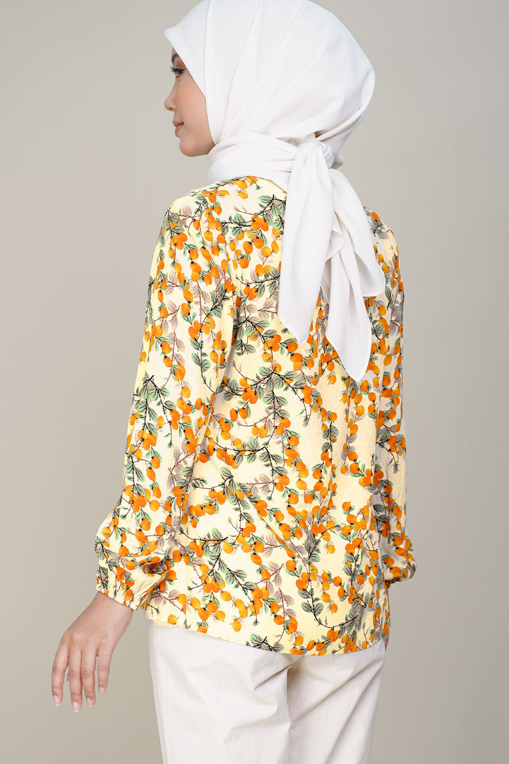 Rayon D Printed Beige