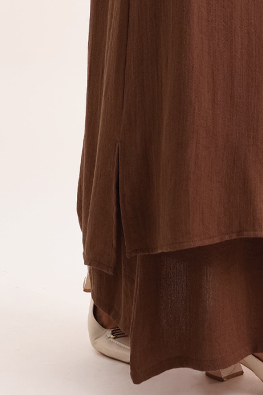 Joanna Linen Long Blouse Brown