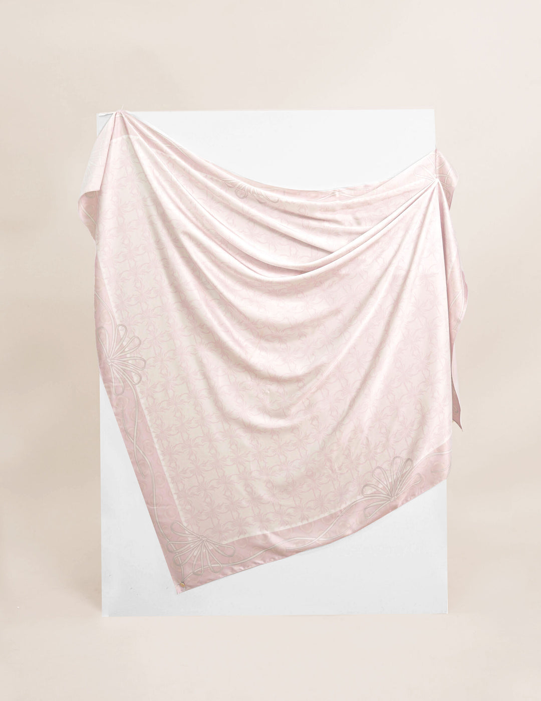 Khawlah Satin Printed Square Pink
