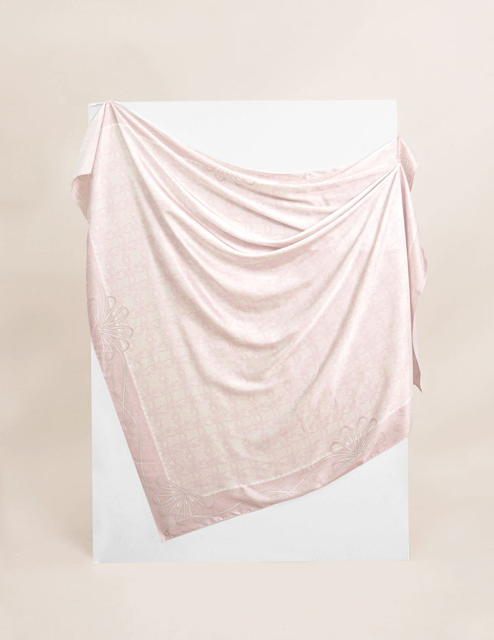 Khawlah Satin Printed Square Pink
