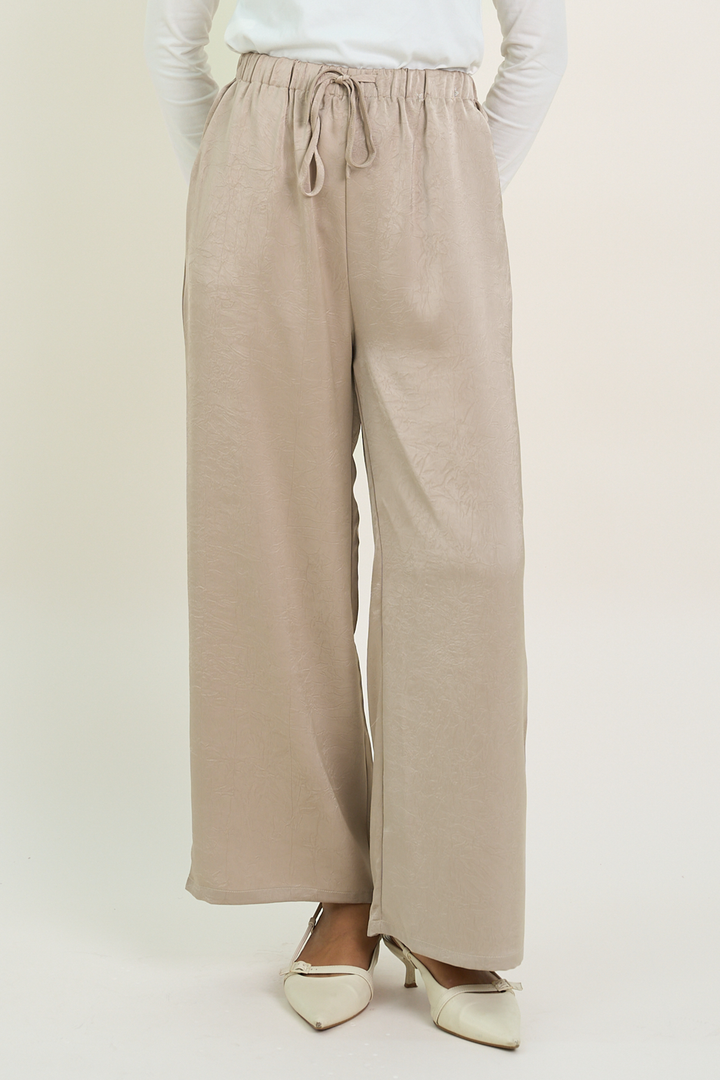 Isabelle Satin Pants Latte