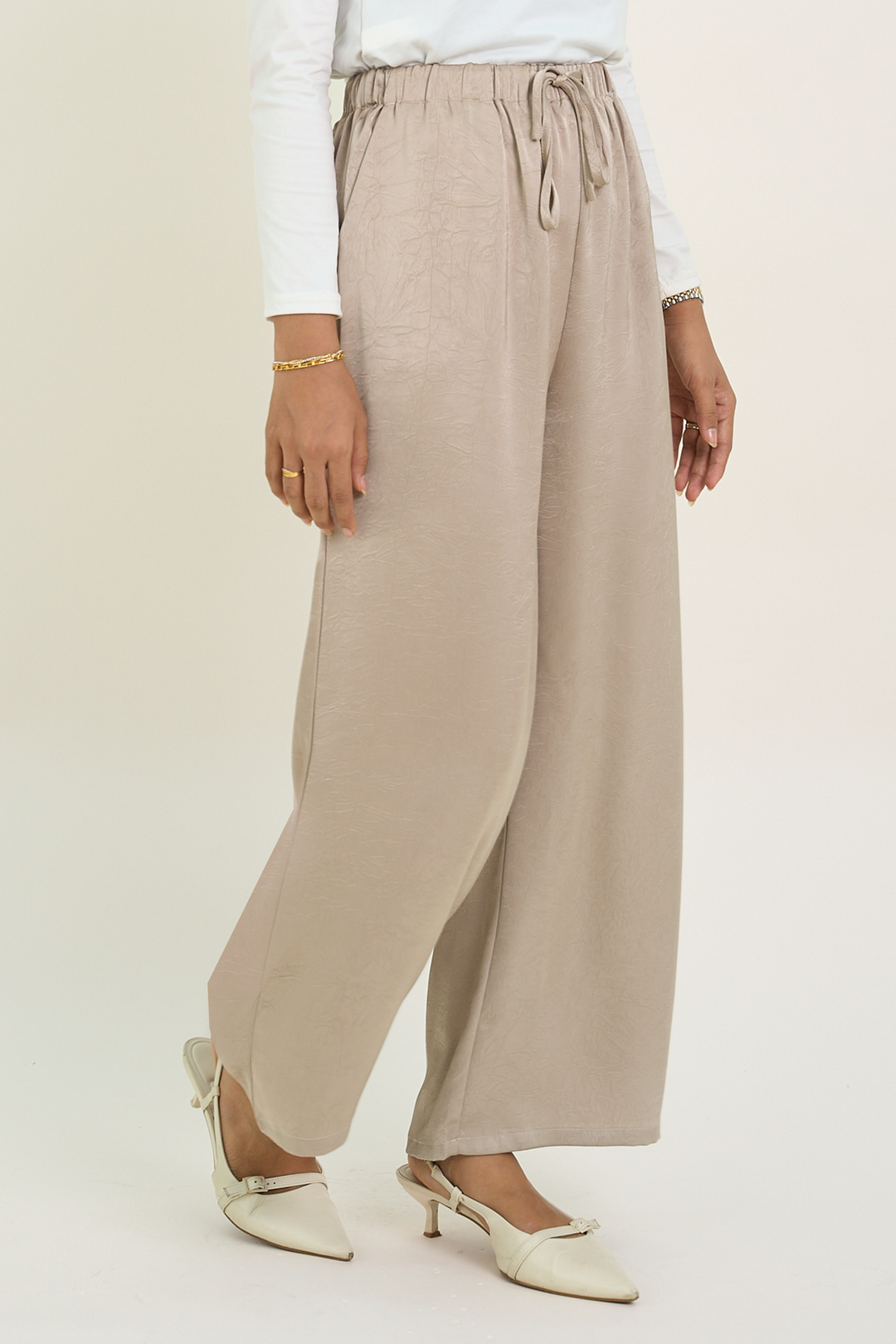 Isabelle Satin Pants Latte