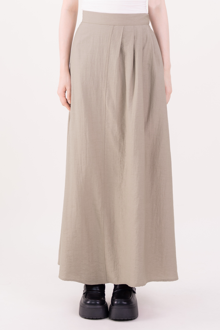 Sienna Semi-Pleated Skirt Light Brown