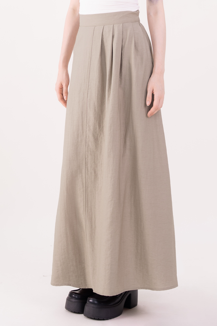 Sienna Semi-Pleated Skirt Light Brown
