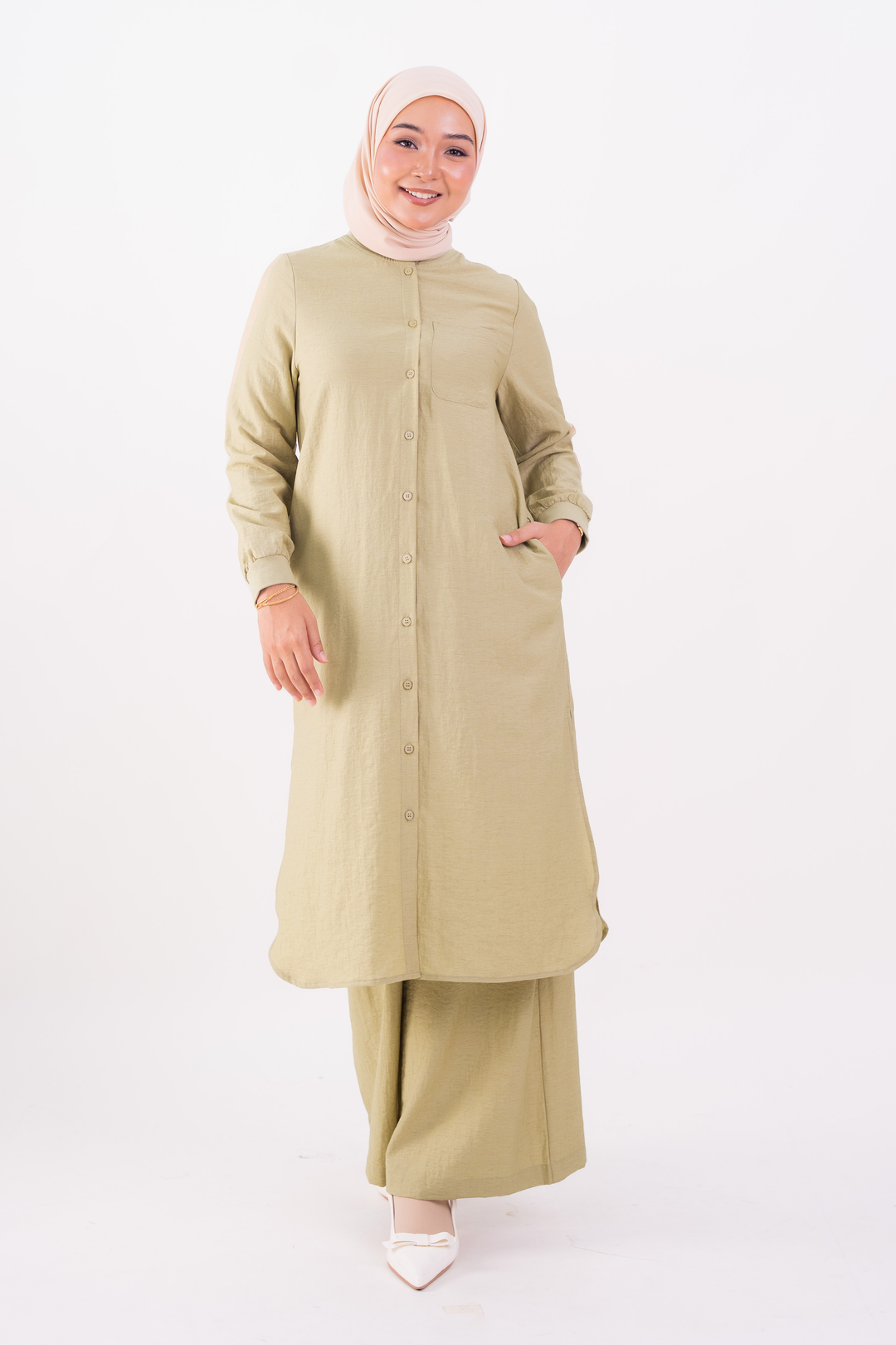 Sienna Long Blouse Lemongrass