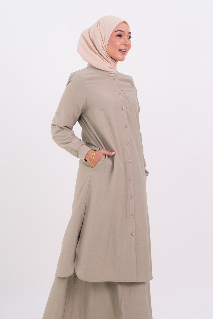 Sienna Long Blouse Light Brown