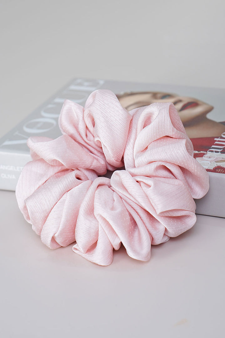 Plain Scrunchies Chiffon Light Pink
