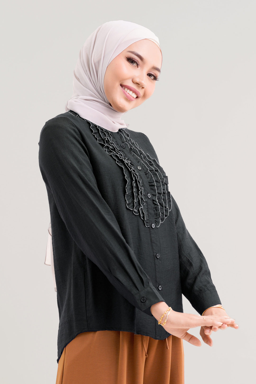 Marcelline Ruffled Blouse Black