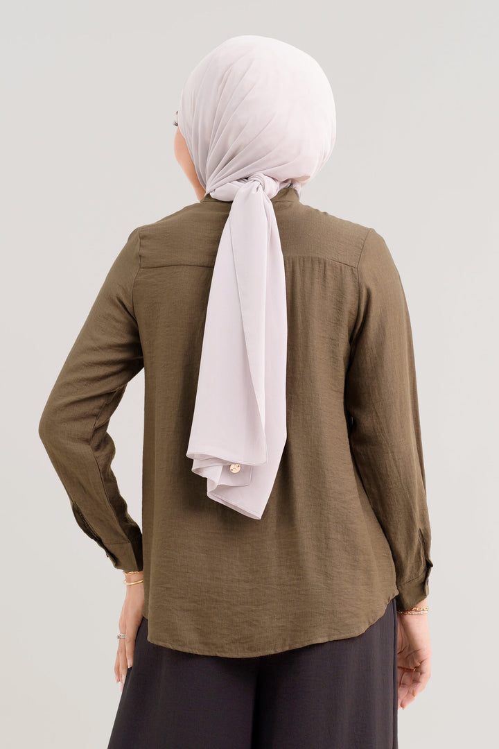 Marcelline Ruffled Blouse Brown