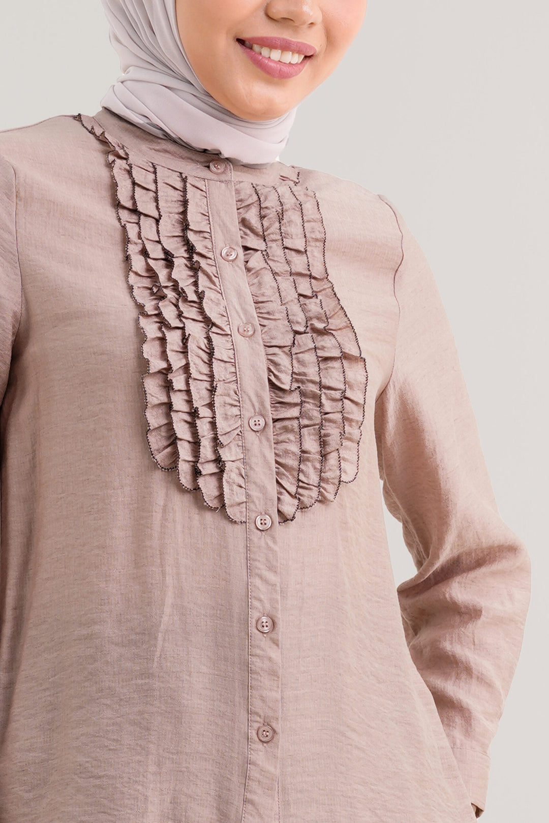 Marcelline Ruffled Blouse Dusty Pink