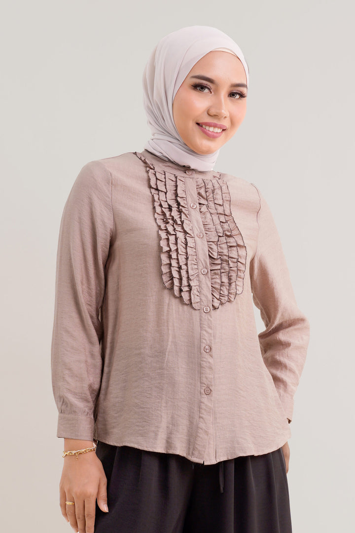 Marcelline Ruffled Blouse Dusty Pink