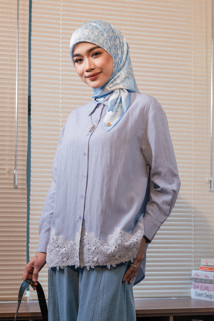 Melaney Lace Cotton Blouse