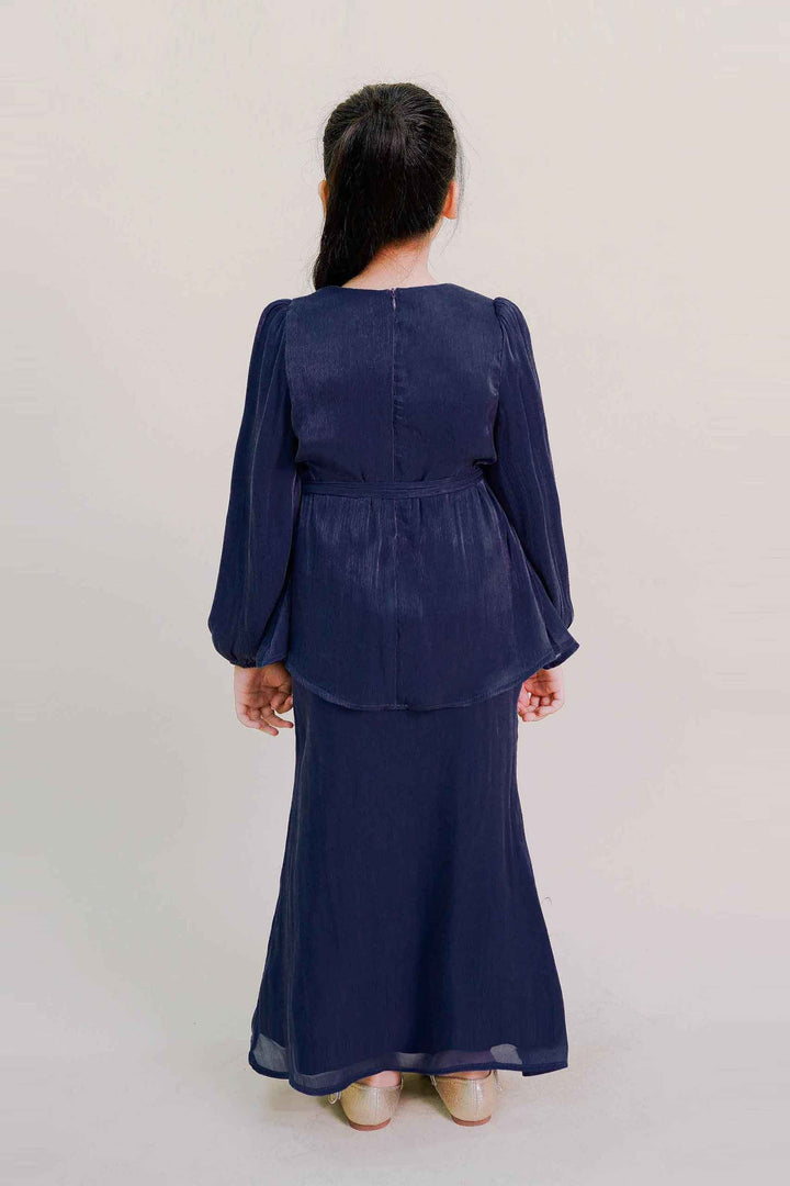 Thea Kids Kurung in Navy
