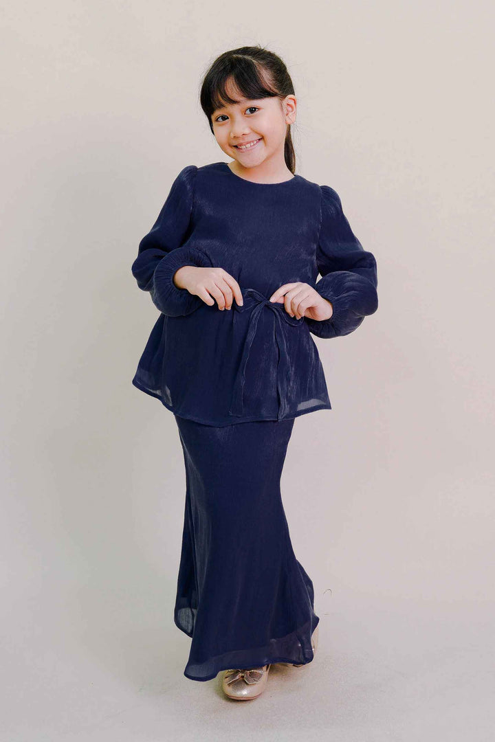Thea Kids Kurung in Navy
