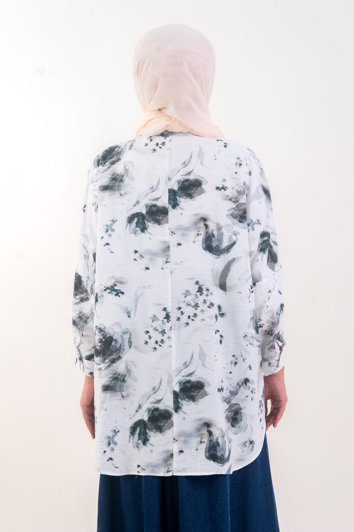 Nelly Printed Shirt White